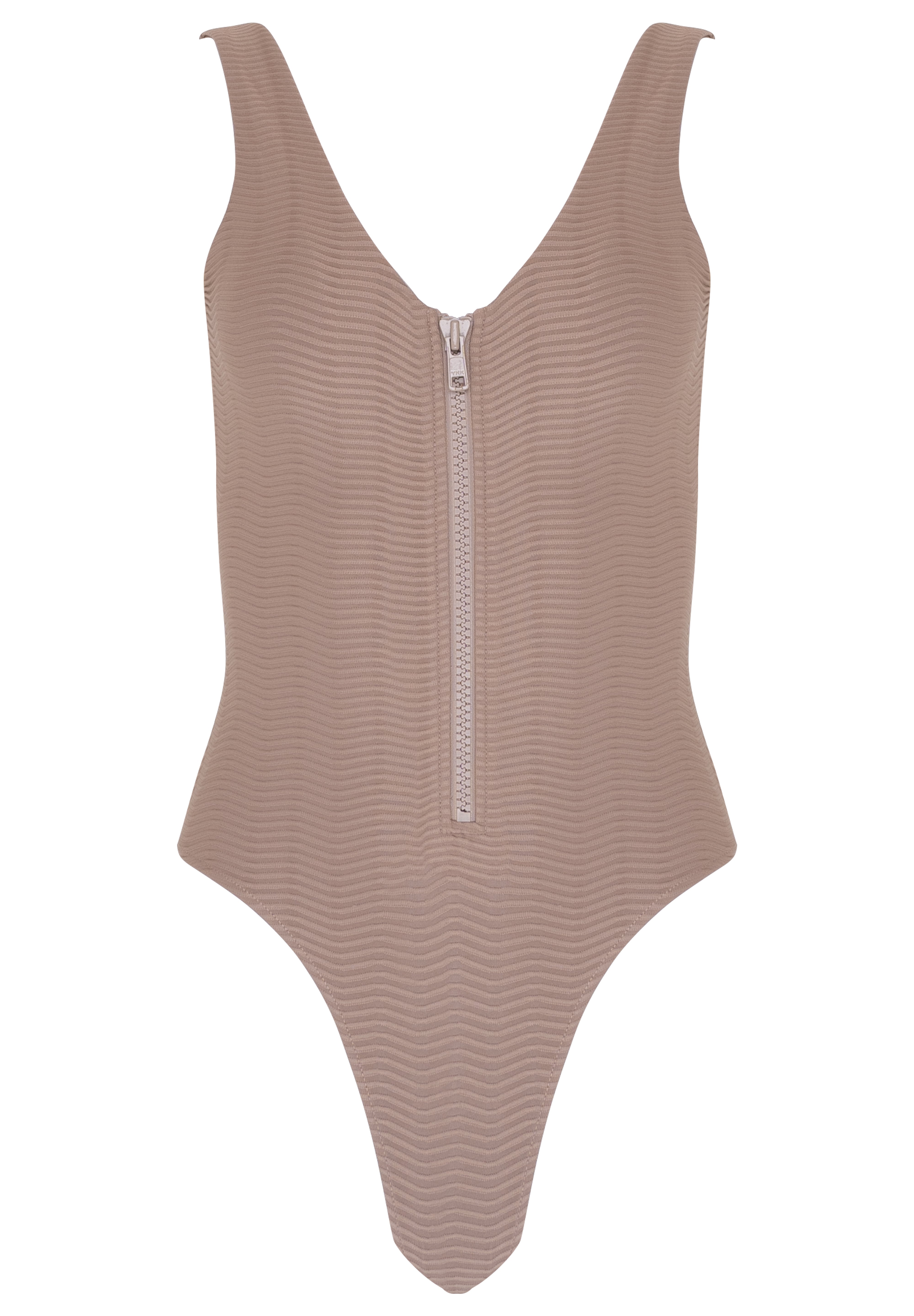 Zip One Piece Swimsuit - Natural Wave