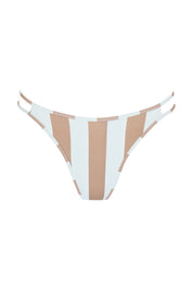 Double Strap Bikini Bottom - Natural Cabana Stripe