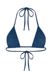 Tie Tri Bikini Top - Abyss Shimmer