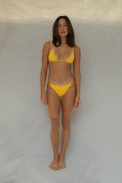 Double Strap Bikini Bottom - Daffodil