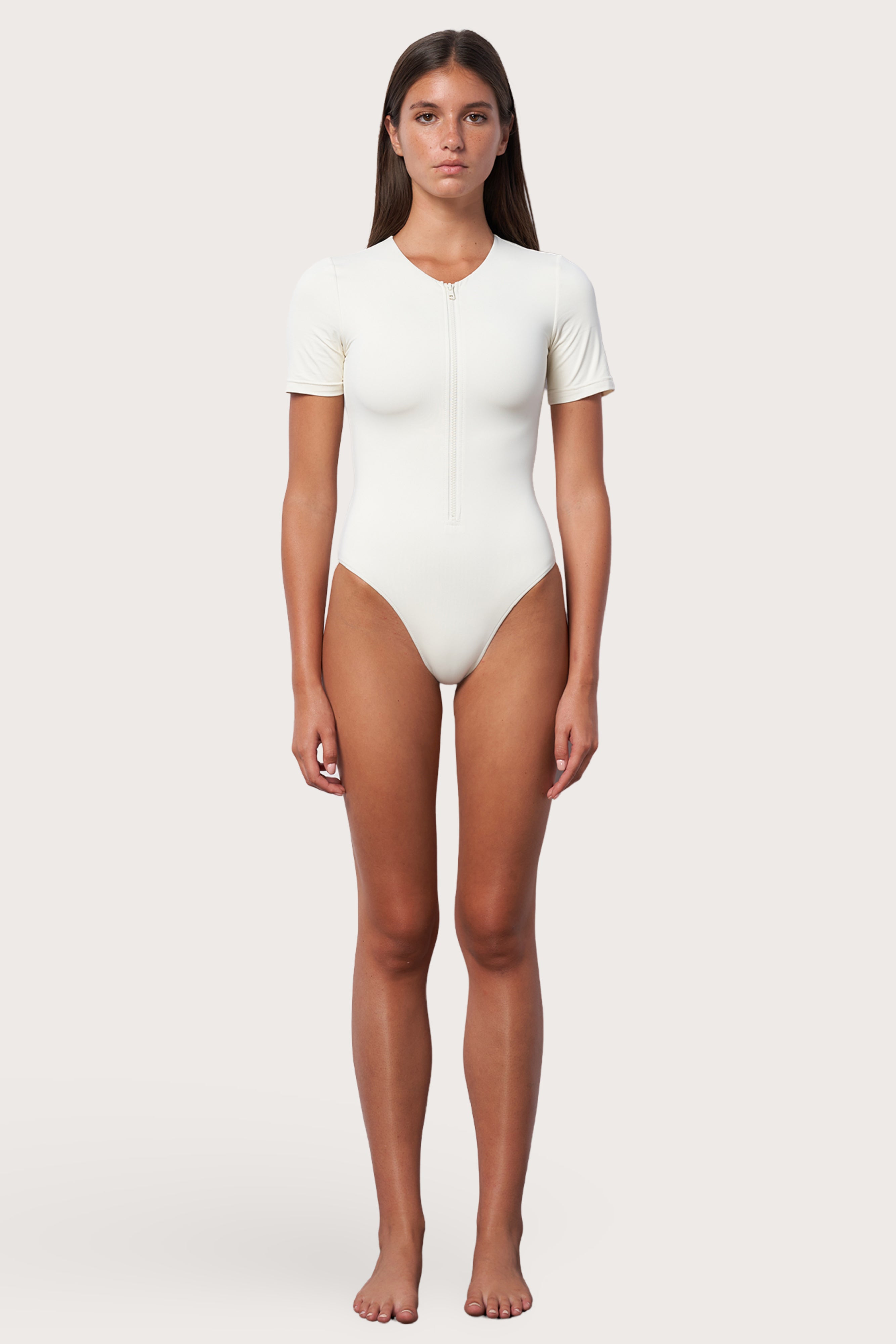 Surf Suit One Piece Swimsuit - Meringue