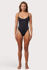 High Cut One Piece Swimsuit - Moonless Night Wave