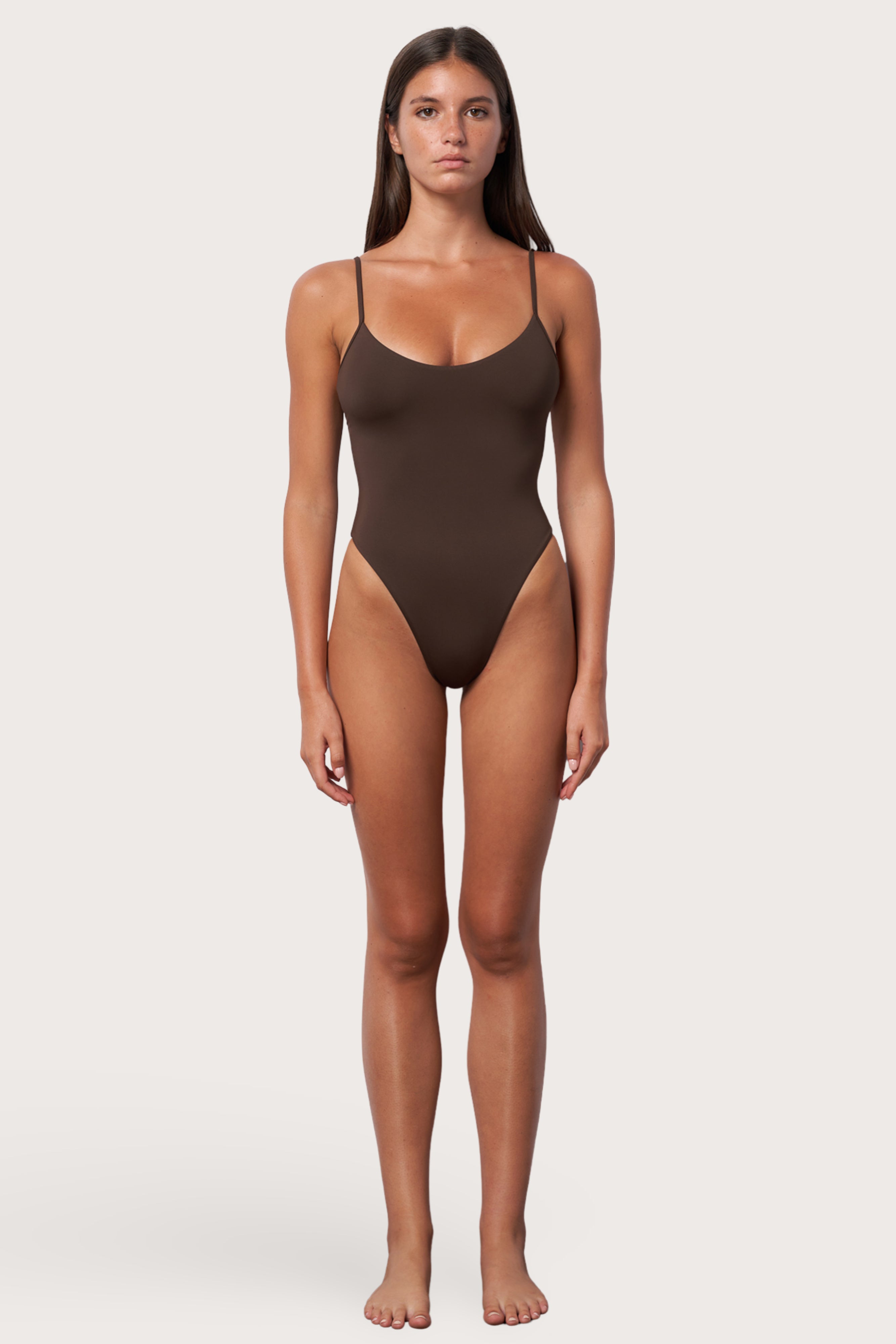 High Cut One Piece - Espresso