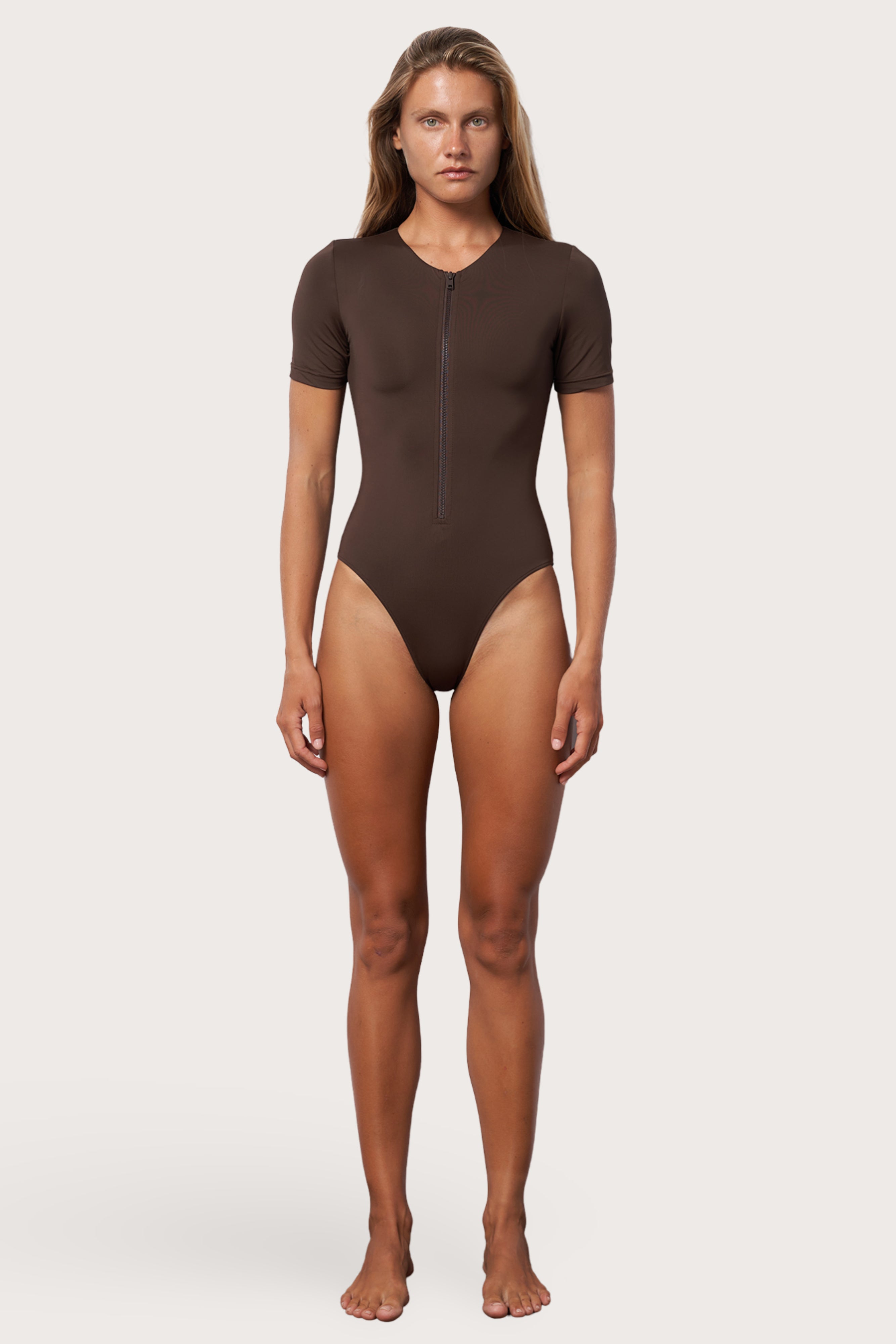 Surf Suit One Piece Swimsuit - Espresso