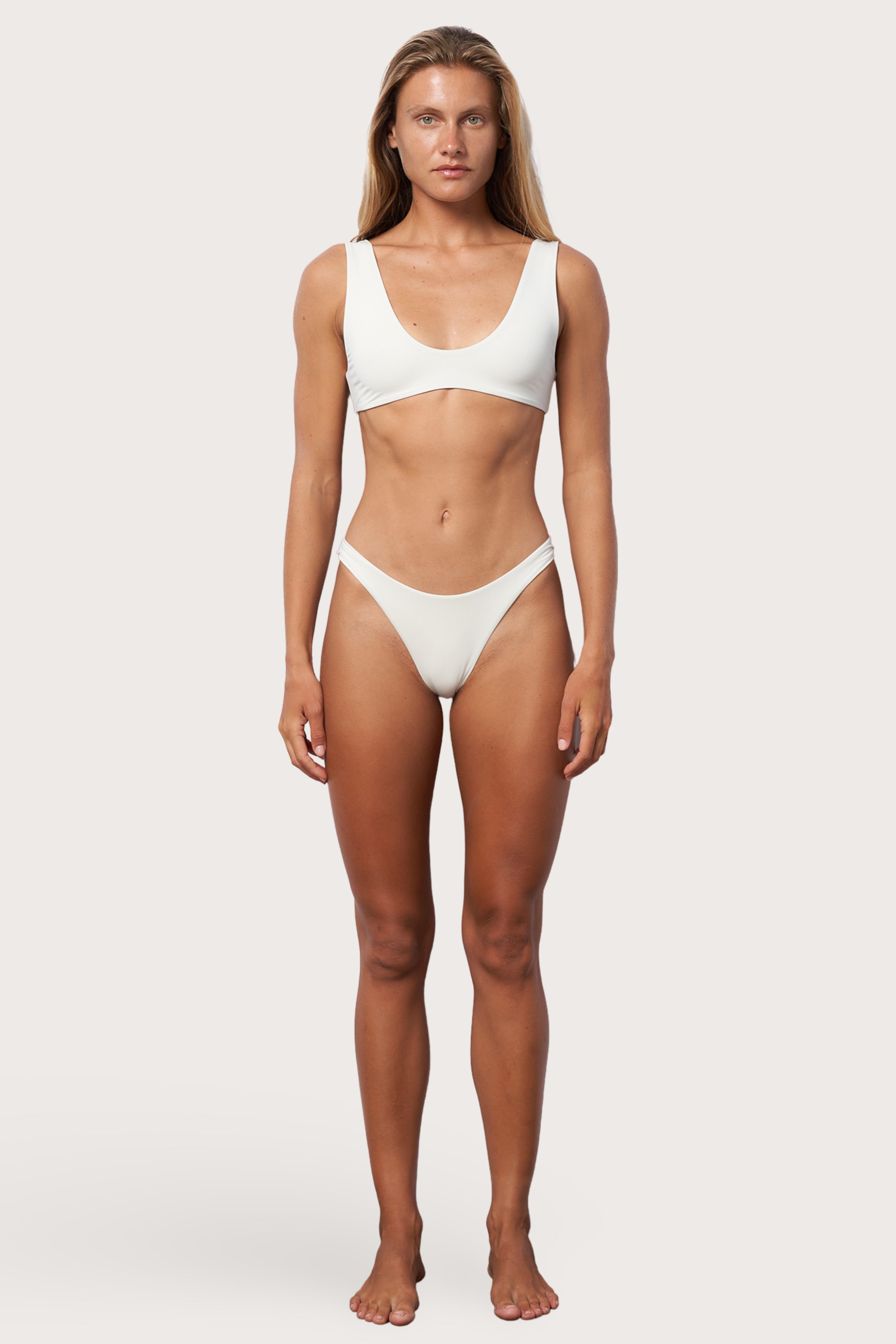 High Hip Bikini Bottom - Meringue